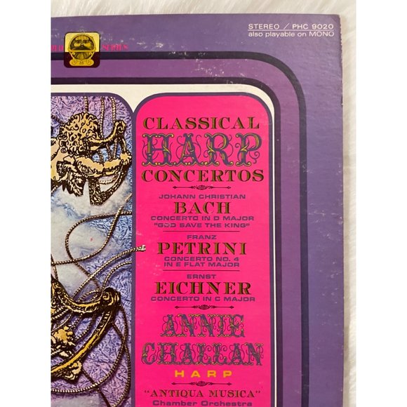 Vintage Classical Vinyl Anne Chalan Harp Concertos From Bach, Petrini, Eichner - Picture 5 of 10